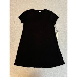 WILT Black T-Shirt Dress Women's‎ Small Cotton Casual Minimalist Made in USA NWT